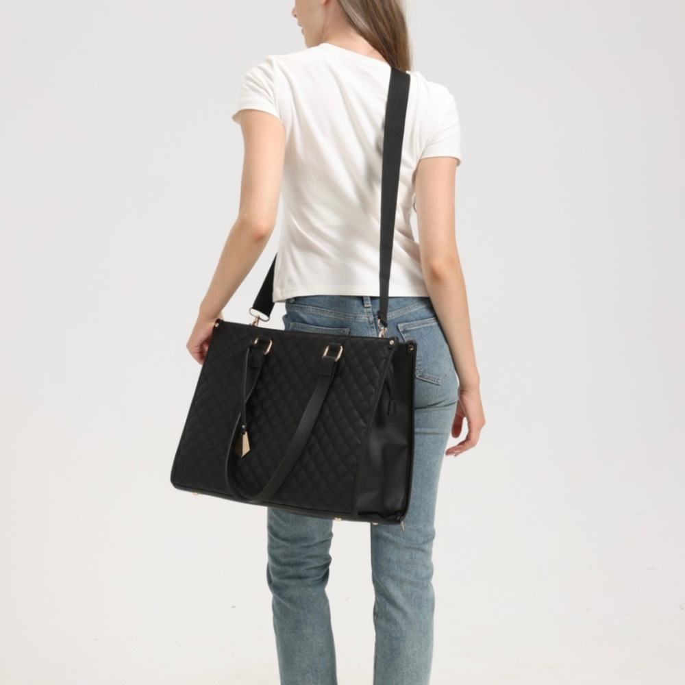 Sac Fourre-Tout Matelassé pour Ordinateur Portable | Sac Bandoulière Isotherme Élégant