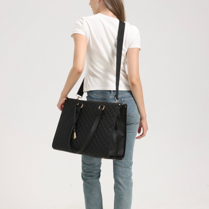 Sac Fourre-Tout Matelassé pour Ordinateur Portable | Sac Bandoulière Isotherme Élégant