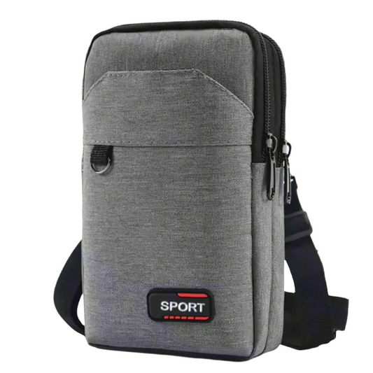 UrbanRunner Gris | Sac Banane Étanche Voyage et Sport pour Hommes