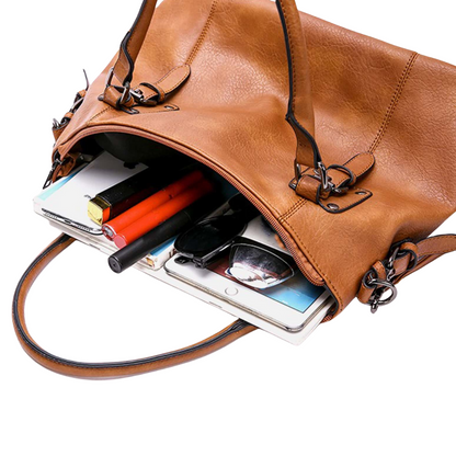 Sac à Main Bandoulière Élégant En Cuir PU Souple | Léger, Spacieux