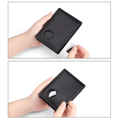 SlimGuard Portefeuille Bleu Marine | Sécurisé Airtag, Élégant & Ultra-Mince pour Homme