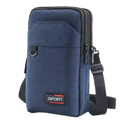 UrbanRunner Bleu | Sac Banane Étanche Voyage et Sport pour Hommes
