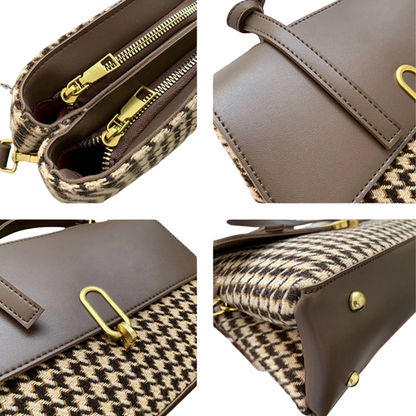 Sophie - Sac à Bandoulière Pied-de-Poule