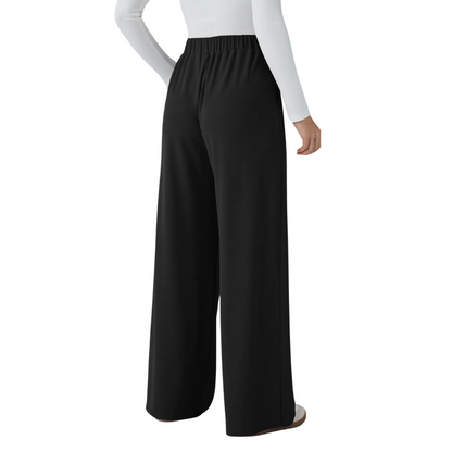 Pantalon Taille-Haute – Large, Fluide, Avec Poches