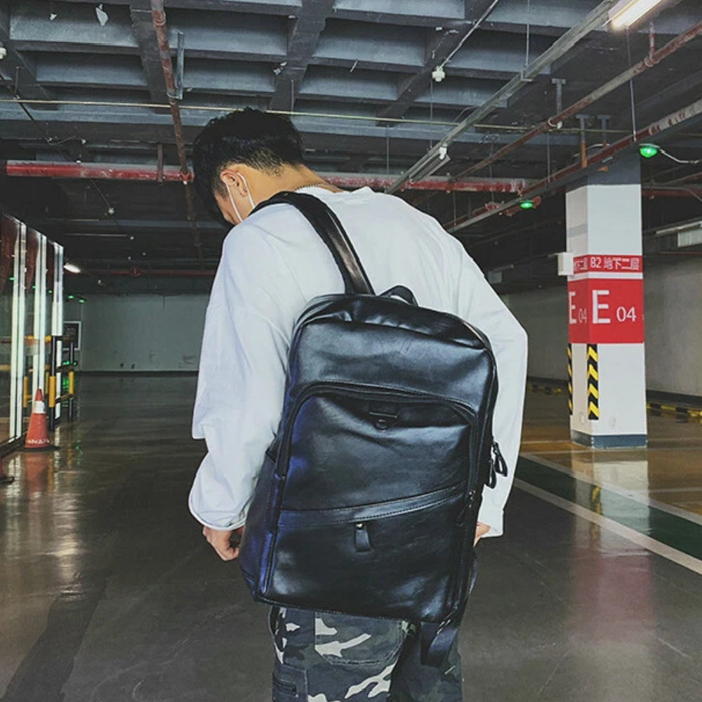 Sac à Dos Homme en Similicuir pour Ordinateur Portable | Moderne, Élégant