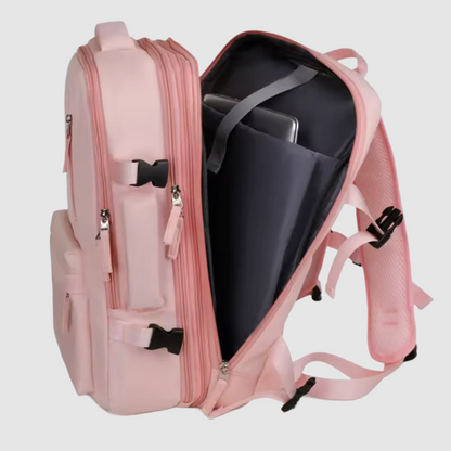 Sac à dos étudiant Premium Rose | 15.6" Compartiment et espace pour les livres