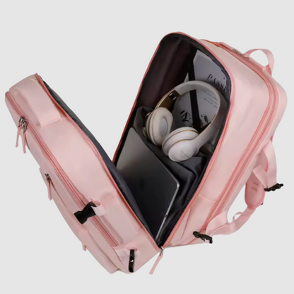 Sac à dos étudiant Premium Rose | 15.6" Compartiment et espace pour les livres