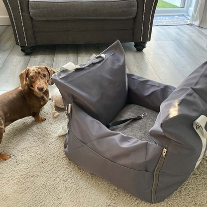 Siège Auto pour Chien de Luxe | Sûr et Confortable