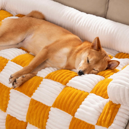 Housse de Canapé à Carreaux pour Chien | Tapis Douillet et Moelleux