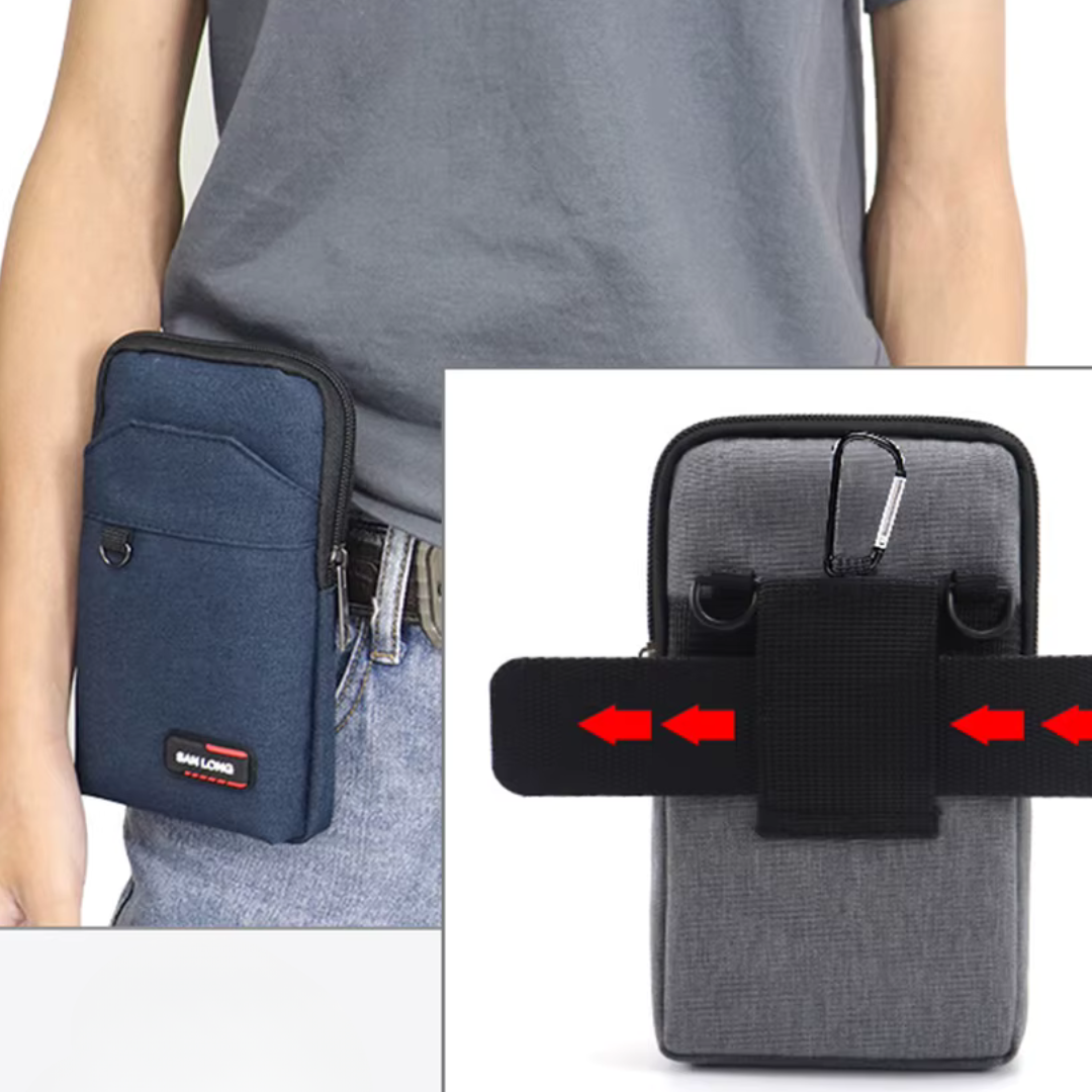 UrbanRunner Noir | Sac Banane Étanche Voyage et Sport pour Hommes