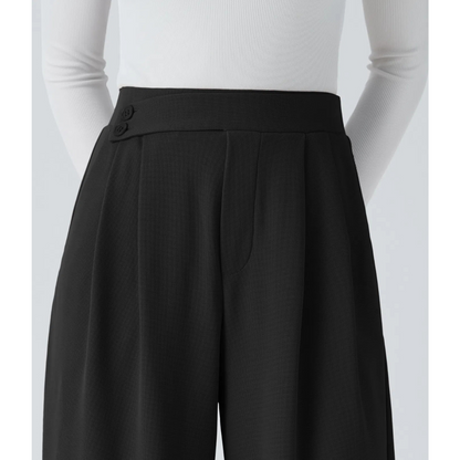 Pantalon Taille-Haute – Large, Fluide, Avec Poches