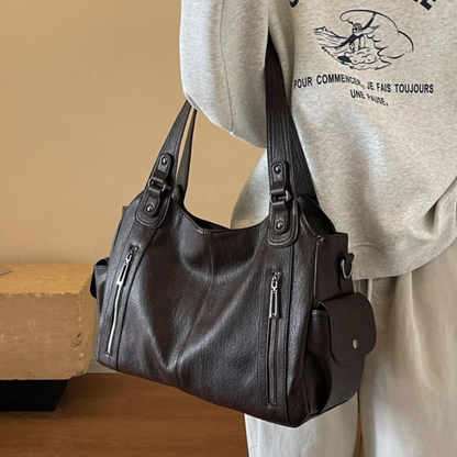 Sac à Main Multi-Poches avec Bandoulière | Similicuir Léger et Spacieux