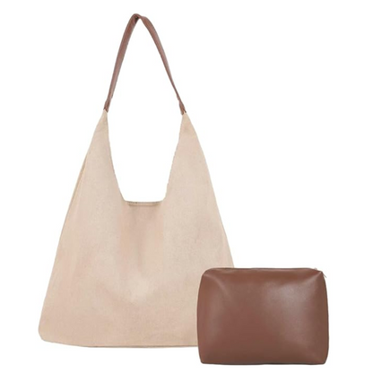 Sac Cabas En Similicuir Suédé Avec Pochette | Élégant, Spacieux