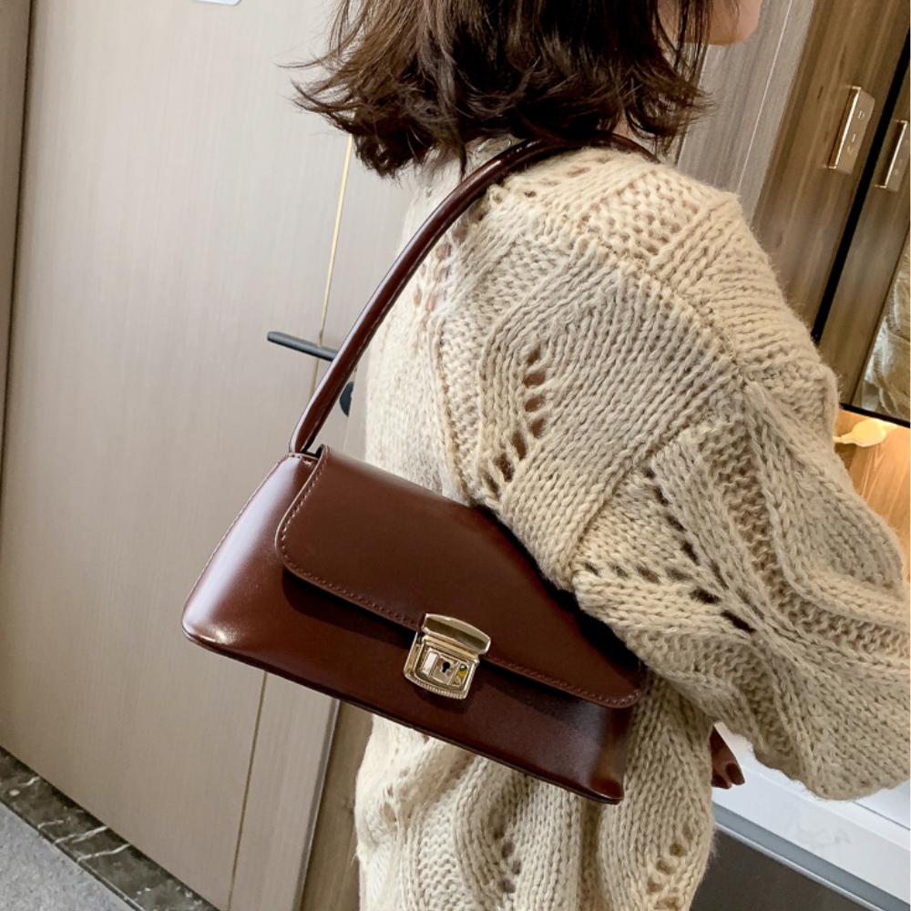 Sac à Main Baguette Minimaliste | Sac d’Épaule Élégant, Tendance