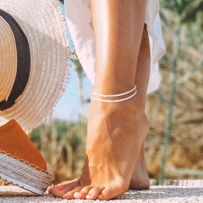 Bijou de Cheville Femme Argent | Look Bohème & Plage