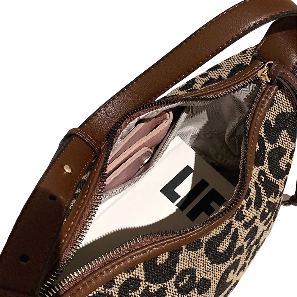 Sac Épaule Léopard en Toile | Sac à Main Classique, Stylé
