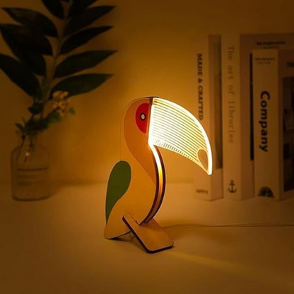 Lampe Animaux en Bois pour Enfants | Veilleuse Mignonne et Douillette