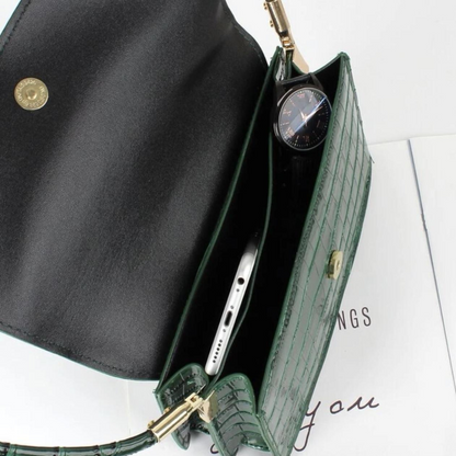 Sac à Main Classique à Motif Croco | Sac Bandoulière Élégant, Raffiné