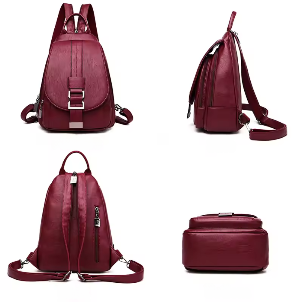 Sac à Dos Minimaliste en Cuir Végan pour Femme | Léger & Élégant