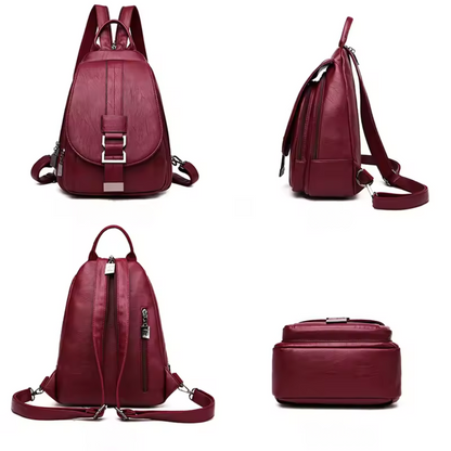 Sac à Dos Minimaliste en Cuir Végan pour Femme | Léger & Élégant