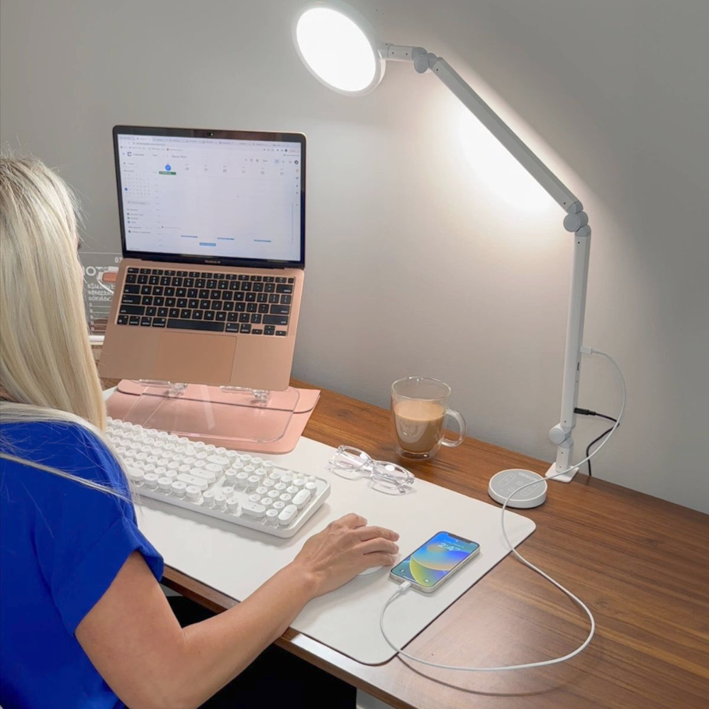 LumiPro Lampe LED Double Réglable | Éclairage Bureau Optimal