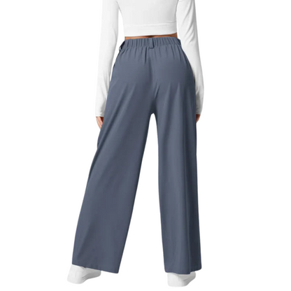 Pantalon Taille-Haute – Large, Fluide, Avec Poches