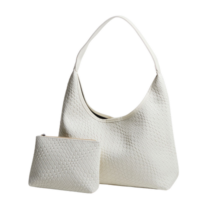Sac Épaule Croco avec Pochette | Léger & Spacieux