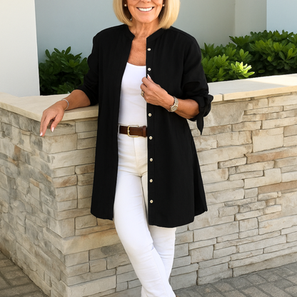 Blouse Boutonnée Oversize Respirante | Indispensable Quotidienne Anti-Froissage