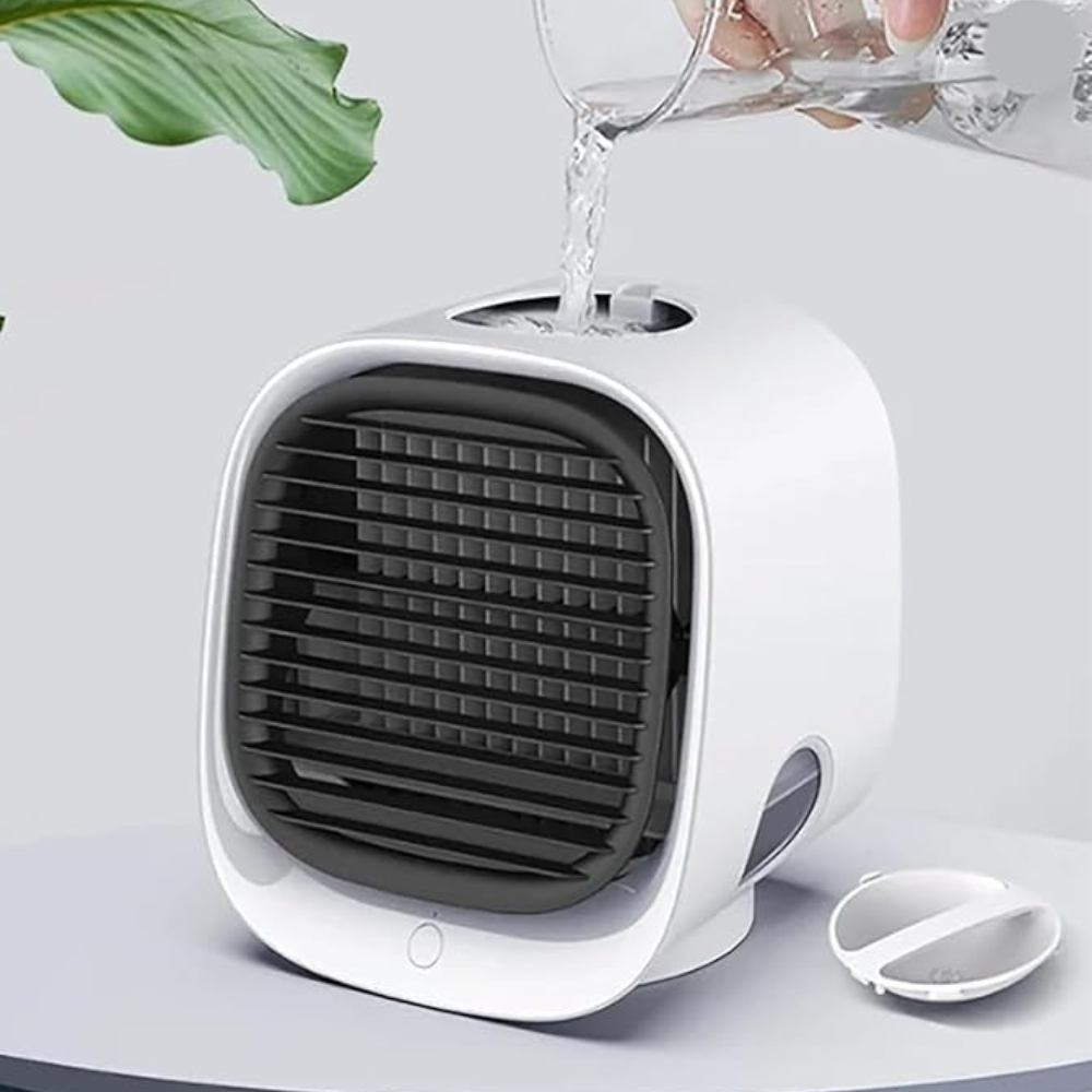 Mini Rafraîchisseur d’Air USB | Climatiseur Portable 2‑en‑1 avec Veilleuse
