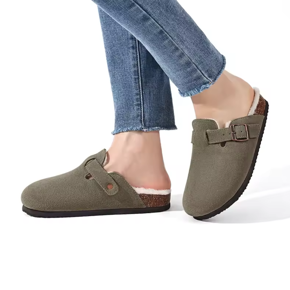 Chaussons Orthopédiques Suédés Réglables Femme | Chauds et Doux