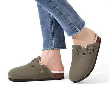 Chaussons Orthopédiques Suédés Réglables Femme | Chauds et Doux