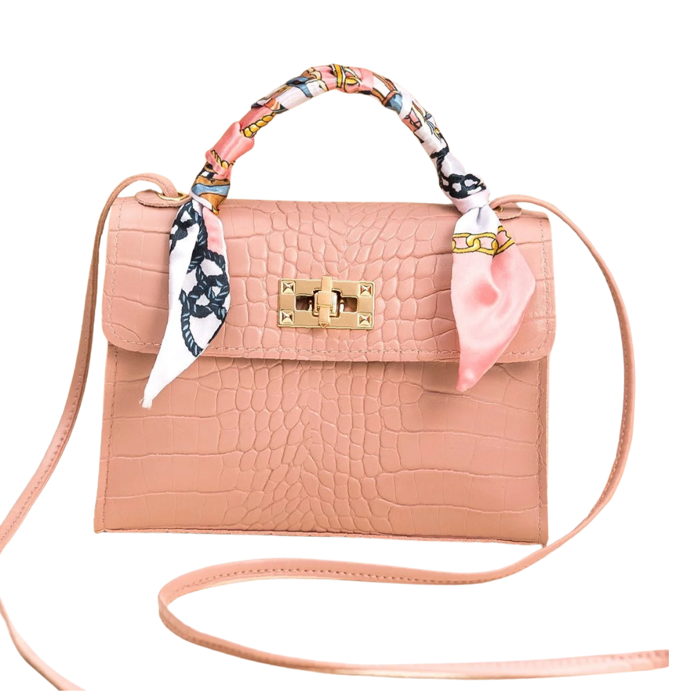 Sac à Main Cartable Effet Croco | Sac Bandoulière Élégante, Stylé