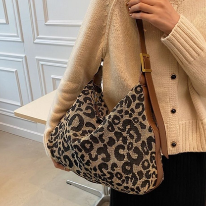 Sac Bandoulière Léopard | Design Spacieux et Tendance