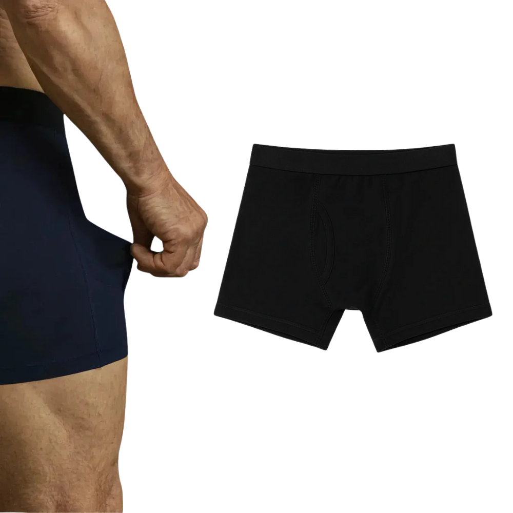Boxers Caleçons Anti-Fuites Homme, Noir | Confort Sec Toute la Journée