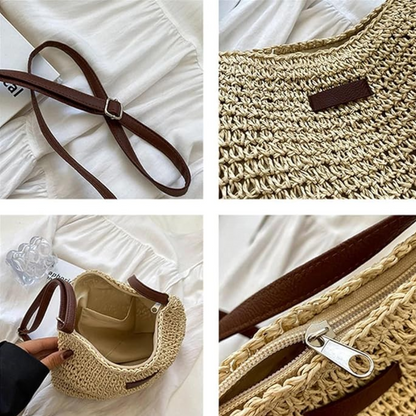 Sac D’Épaule Estival En Paille Tressée | Décontracté & Léger