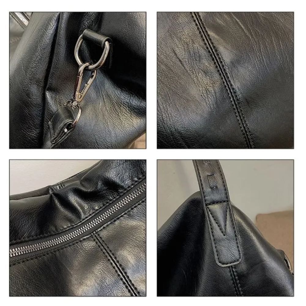 Grand Sac Hobo Bandoulière Noir | Sac Épaule Stylé, Léger