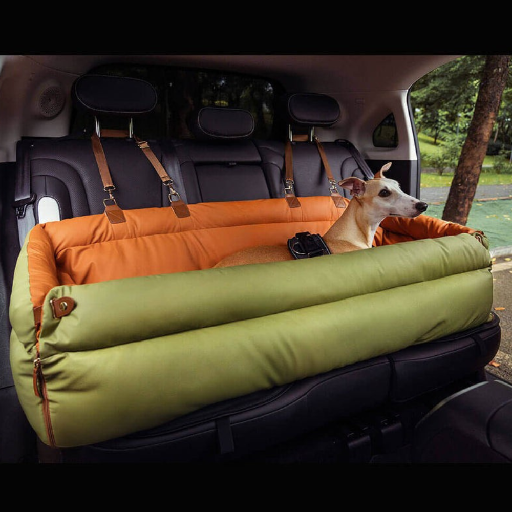 Siège Auto pour Animaux en Similicuir | Voyage Sûr et Élégant