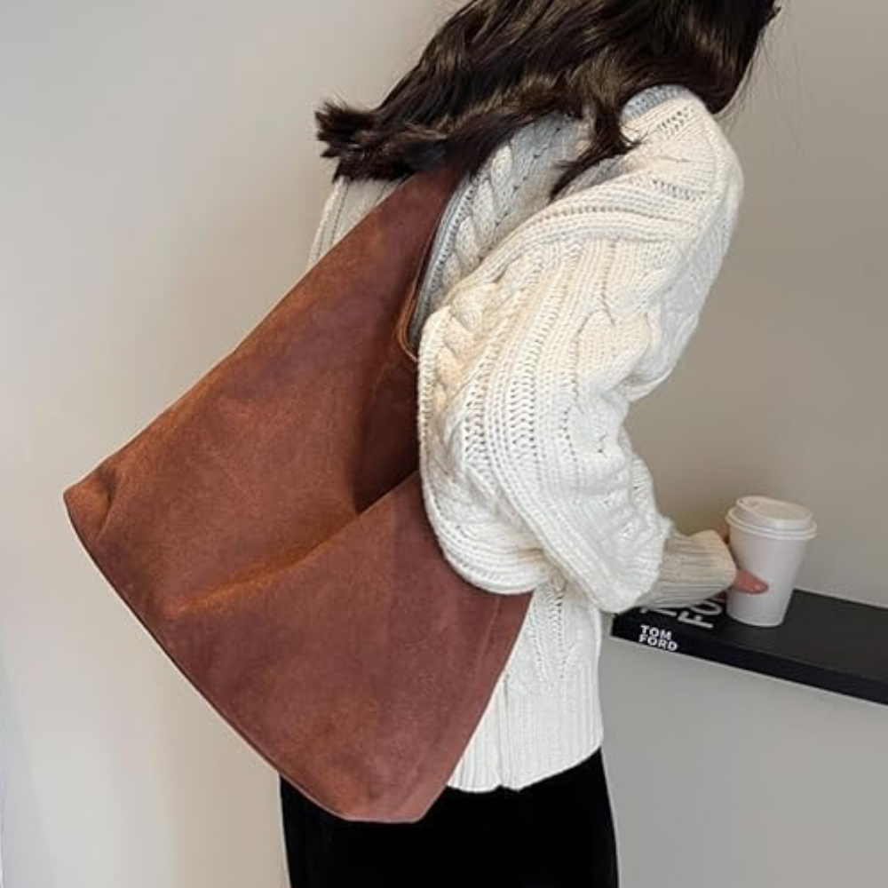 Sac Cabas En Similicuir Suédé Avec Pochette | Élégant, Spacieux