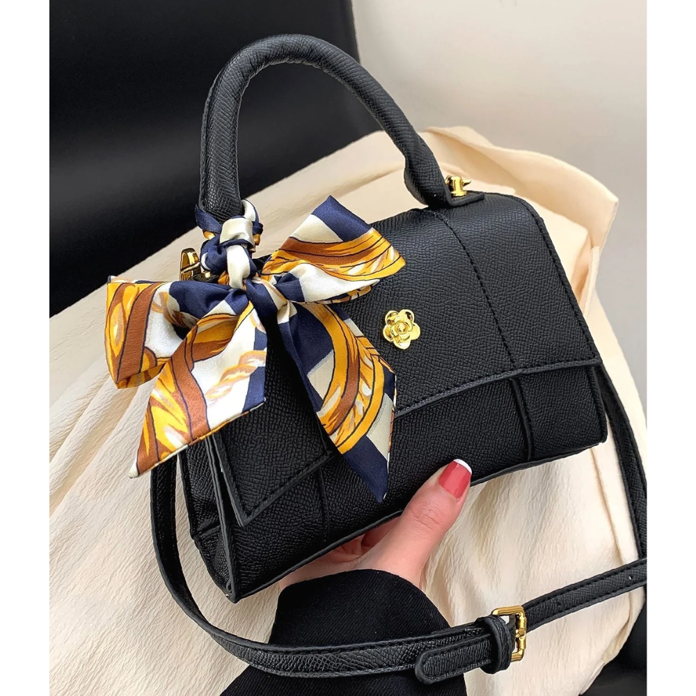 Sac à Main Chic avec Foulard | Sac Bandoulière Moderne, Élégant