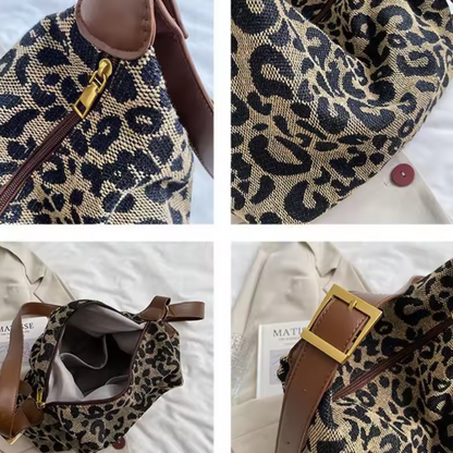 Sac Bandoulière Léopard | Design Spacieux et Tendance