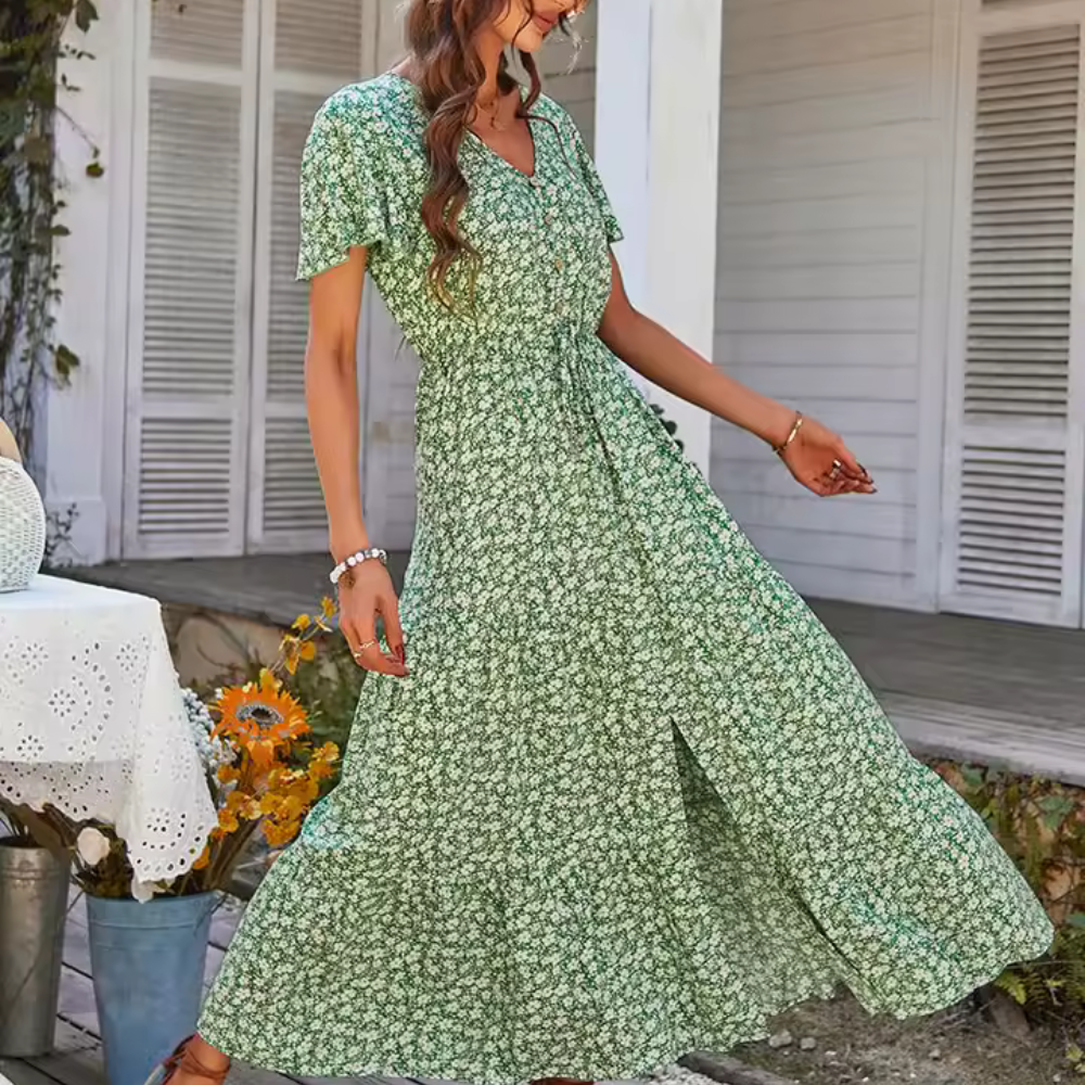 Robe d’Été RusticCharm | Style Fluide, Décontracté et Élégant