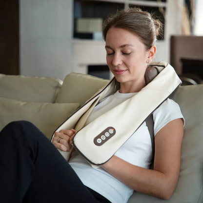 Masseur Chauffant Sans Fil Multi-Usage | Soulagement Nuque, Dos, Jambes