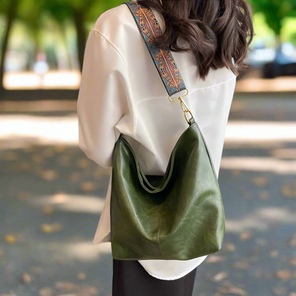 Sac Bandoulière Bohème 2-en-1 en Cuir Vegan | Écologique & Léger