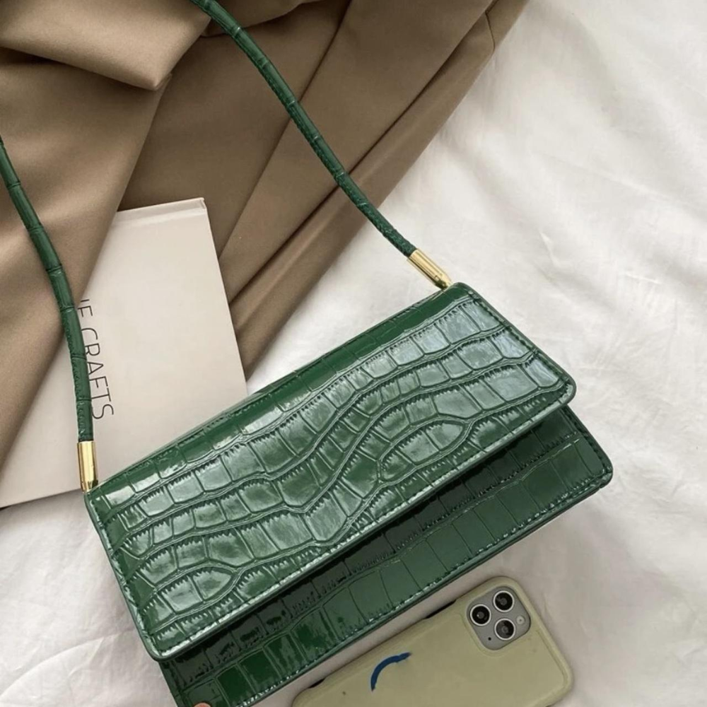 Sac à Main Classique à Motif Croco | Sac Bandoulière Élégant, Raffiné