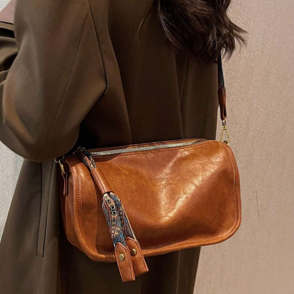 Sac Bandoulière Compact Élégant en Cuir PU | Léger et Stylé