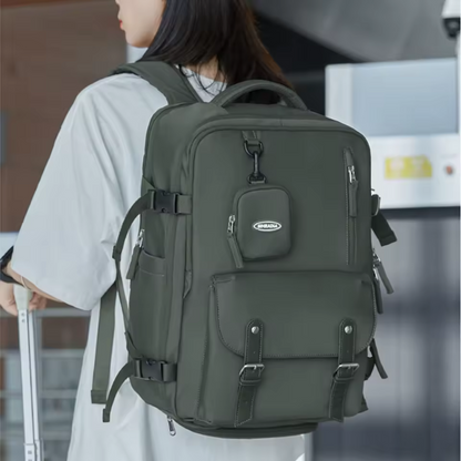 FemPack Élégance Vert armée | Sac à Dos étanche de Grande Capacité