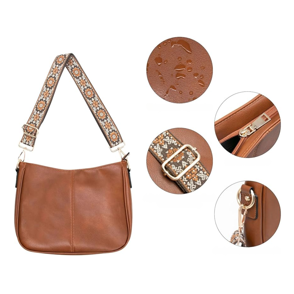 Sac Bandoulière En Cuir Végan Souple | Simple & Moderne