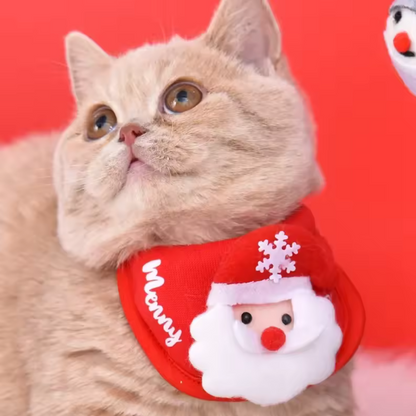 Chapeau et Bavoir Costume de Noël pour Animaux | Style Fête Adorable