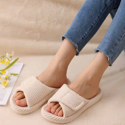 Chaussons Femme en Maille Côtelée Douce | Confort Légèr