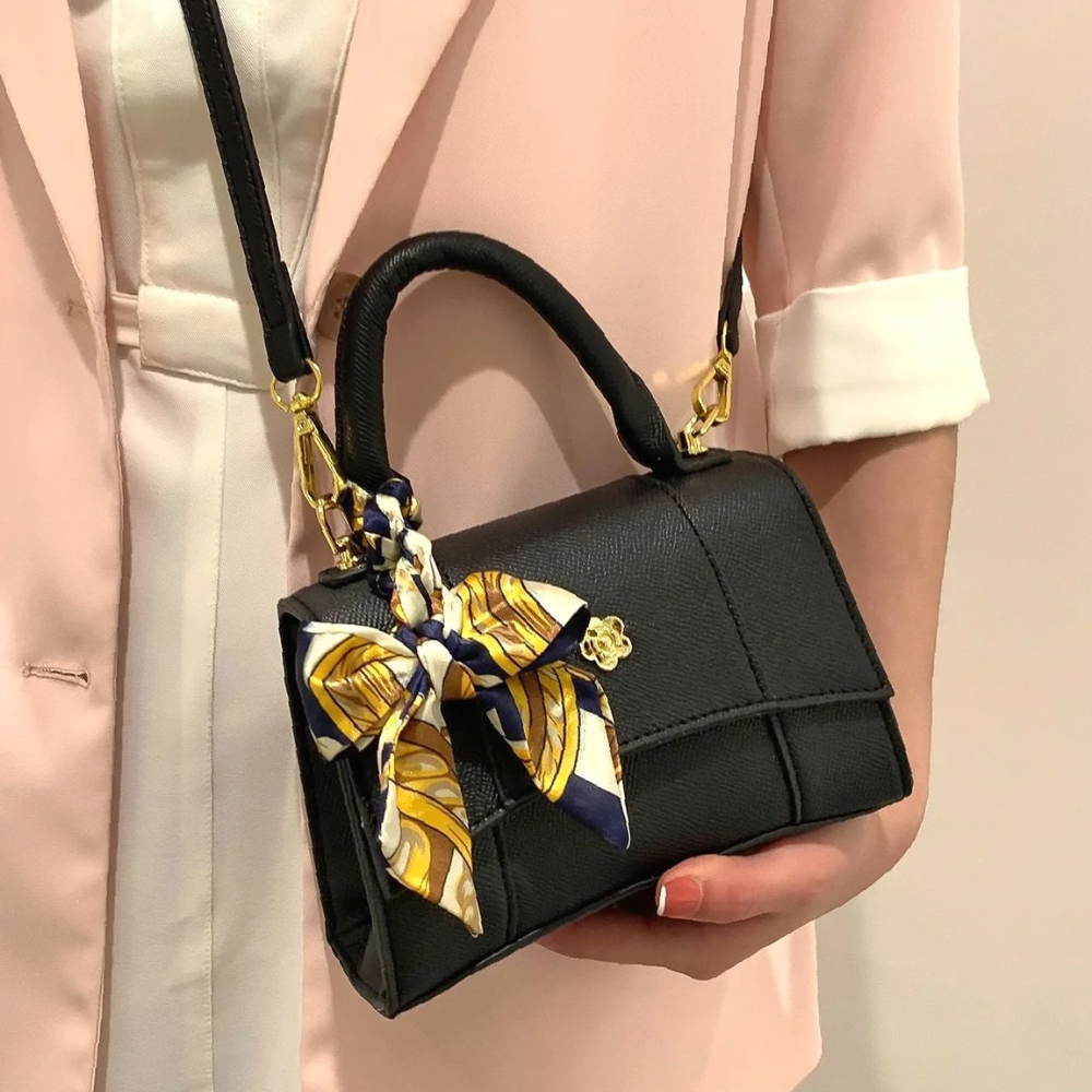 Sac à Main Chic avec Foulard | Sac Bandoulière Moderne, Élégant